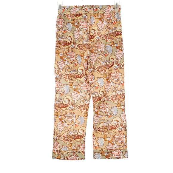 BURU Peplum Puffed Sleeve Button Front Top & Pull On Pants Set Women's Small - Picture 8 of 9